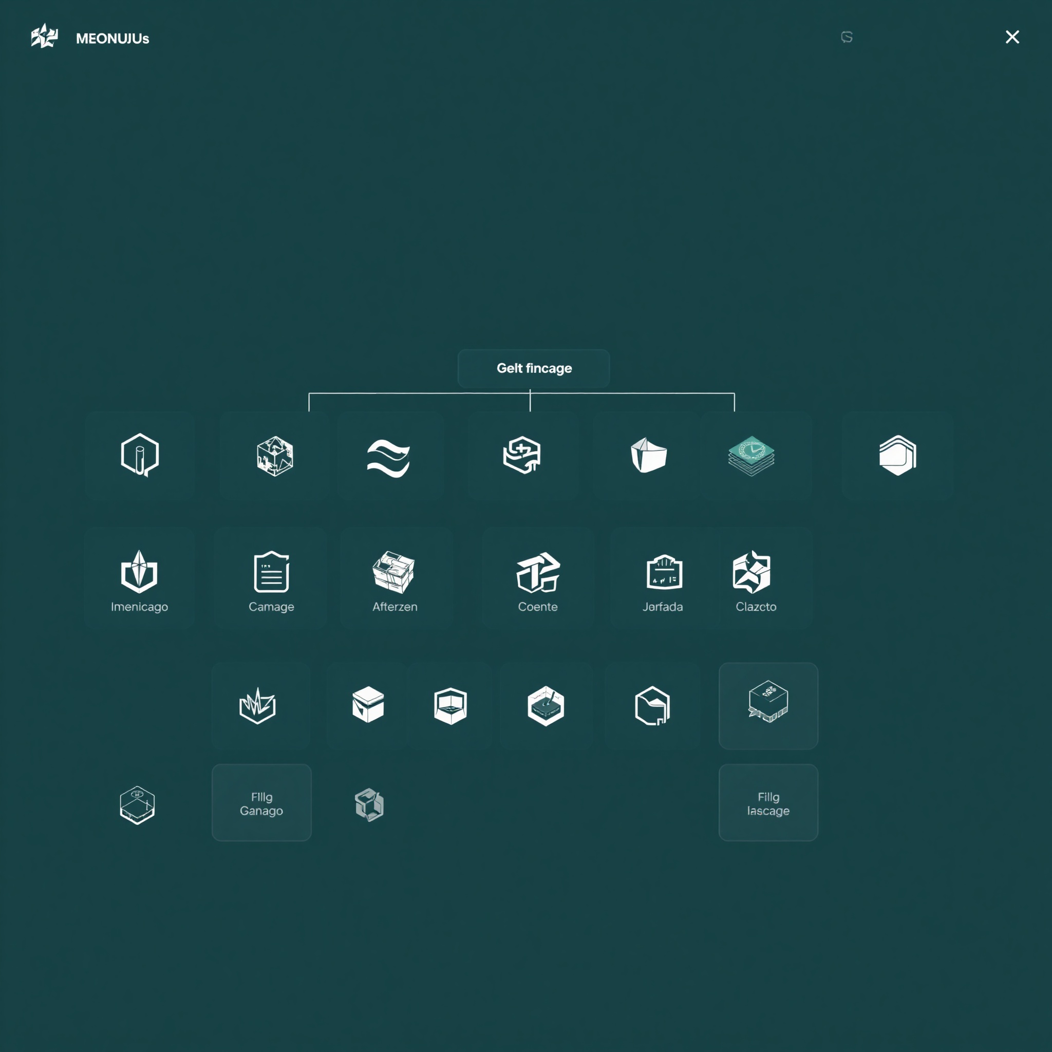 Jerarquía visual en pantalla de menú de juego con elementos bien organizados y espaciado equilibrado